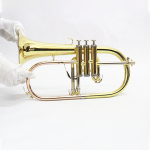 Popolare a buon mercato all'ingrosso FFG-200 BB flicorno tromba <span class=keywords><strong>di</strong></span> alta qualità pronto per la spedizione giallo ottone corno <span class=keywords><strong>di</strong></span> Flugel con bocchino - Product Image 2