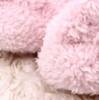 Chaussures de bébé fille et garçon en peluche à semelle souple chaussures pré-marcheur en velours corail dessin animé bébé