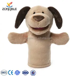 Muñeco de peluche con forma de perro, juguete de marionetas de mano