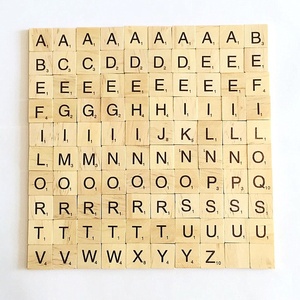 Tùy Chỉnh Màu Sắc 100 cái/bộ Gỗ Scrabble Gạch Từ Thư A Để Z Bằng Gỗ Bảng Chữ Cái Chữ - Product Image 5