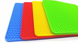 Mutfak sayacı güvenli silikon Trivet paspaslar sıcak Potholders seti kaymaz ısı direnci fırın eldiveni silikon tutacak - Product Image 3