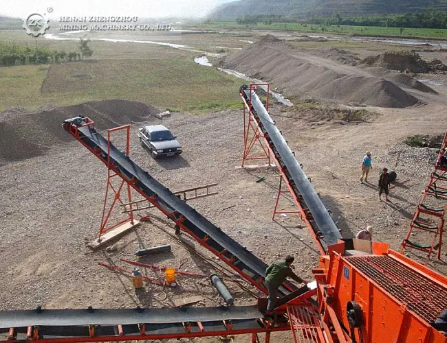 Cinta transportadora utilizado en la minería para material a granel transporte