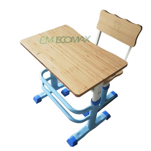 Đồ Nội Thất Trường Học Tre Lớp Học Bàn Với Ghế Đơn Và Đôi Tre Máy Tính Để Bàn Nhà Máy Thân Thiện Với Môi - Product Image 6