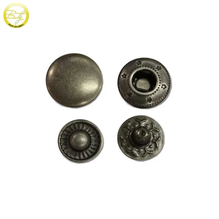 Custom zinc alloy metal snap button for leather jacket