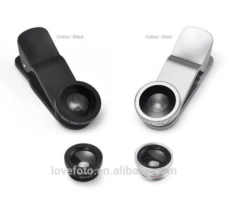 Telefoon fish eye lens, macro, groothoek 3in 1 universele clip mobiele telefoon lens vooriphone 4s samsung 5si9300 alle smartphone