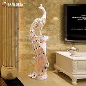 Creativo casa scultura di decorazione animale della resina del <span class=keywords><strong>pavone</strong></span> modello - Product Image 1