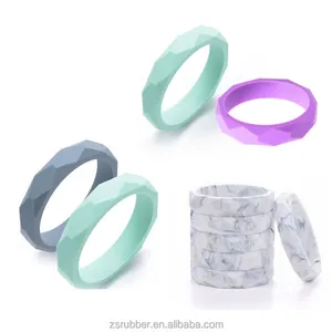 Silikon kinderkrankheiten perlen für kinderkrankheiten spielzeug bpa frei pastell kauen beißring armband