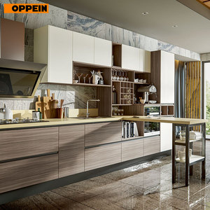 For OPPEIN <strong>White</strong> Wood Grain Color <strong>Kitchen</strong> Cabinets Set Low Price with Sink Faucet Hinge Drawer Slide Drawer Basket <strong>Accessories</strong> - Product Image 4