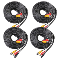 Cable de Extensión de Video/Potencia/Audio para CCTV C-Power CP-3IN1DCB con Conductor de Cobre, Aislamiento de PVC, RCA, BNC y DC para Cámaras de Seguridad