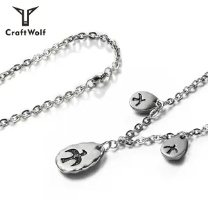 Craft Wolf-collar con colgante de Hip-hop neutro, joyería de plata, novedad