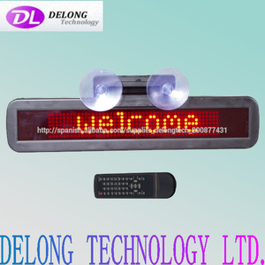 rojo inglés 7x48pixel de matriz de puntos 12v del coche del <span class=keywords><strong>led</strong></span> en movimiento mensaje signo de <span class=keywords><strong>desplazamiento</strong></span> de la pantalla - Product Image 1