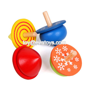 <span class=keywords><strong>Toupie</strong></span> rotative en bois coloré pour enfants, accessoire de haute qualité W01B022 - Product Image 2