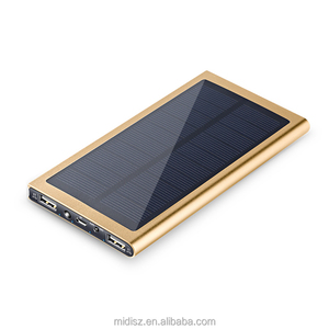 Double USB 10000mAh Power Bank Chargeur de <span class=keywords><strong>batterie</strong></span> étanche <span class=keywords><strong>15000mah</strong></span> 20000mah Panneau <span class=keywords><strong>solaire</strong></span> portable Mini USB Entrée LED 2A Polymère - Product Image 2