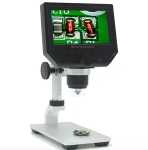 8 LED电子内窥镜放大镜相机显微镜数字显微镜，带4.3英寸LCD屏幕显示