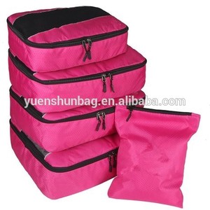 4 resuable d'organisateur de <span class=keywords><strong>voyages</strong></span> en cubes trousse de toilette avec sac <span class=keywords><strong>à</strong></span> linge. - Product Image 3