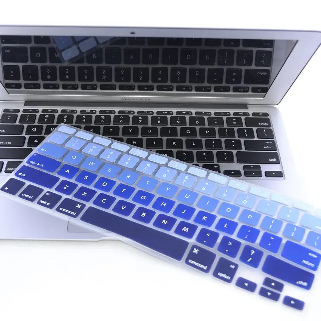 Colorful rainbow Keyboard Protector Skin Silicone Laptop Keyboard Protector For MacBook 13" 15" 17" covers