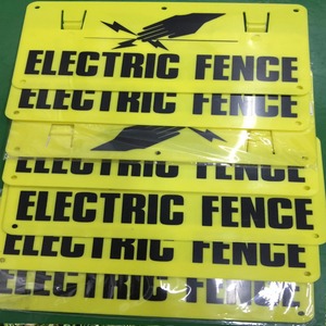 Waring signos para cercas eléctricas fijación en poste de madera - Product Image 3