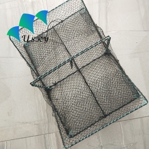 Prezzo di fabbrica 60*43*22cm Ply Square gabbia di granchio multifilamento PE e HDPE materiale pesca trappola per pesci e gamberetti acquacoltura - Product Image 2