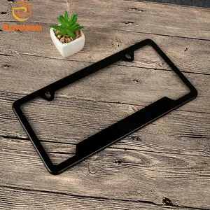 Hot selling US standard stainless steel black coating and chrome metail license plate frame car license frame