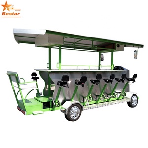 Bus à pédales d'extérieur pour les visites de la ville, vélo électrique pour pub, tricycle à bière - Product Image 1