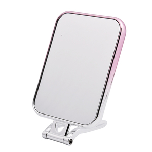 Bạc Dài Tay Cầm Vuông Lớn Gấp Phóng Đại Đôi Mặt <span class=keywords><strong>Matel</strong></span> Trang Điểm Gương Bỏ Túi - Product Image 5