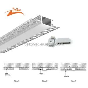 Delkon T6030 LED 铝挤压型材 Trimless Led 型材用于天花板/石膏板