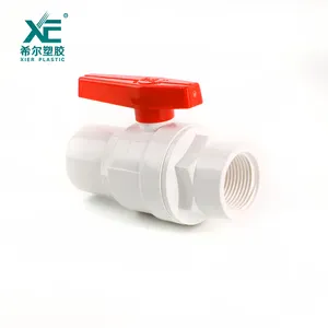 China manufacturer standard 1/2"-2" plastic pvc oem two pieces ball valve