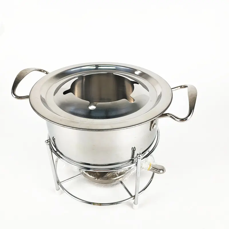 Wholesale 1.4L Steel Fondue pot Stainless steel Meat Cheese Fondue Maker set