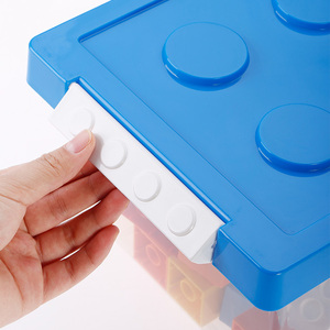 Hộp Đựng Gạch Nhựa SHIMOYAMA Cho Trẻ Em, Hộp Xếp Đồ Chơi Cỡ Nhỏ Có Nắp Màu Hồng - Product Image 5