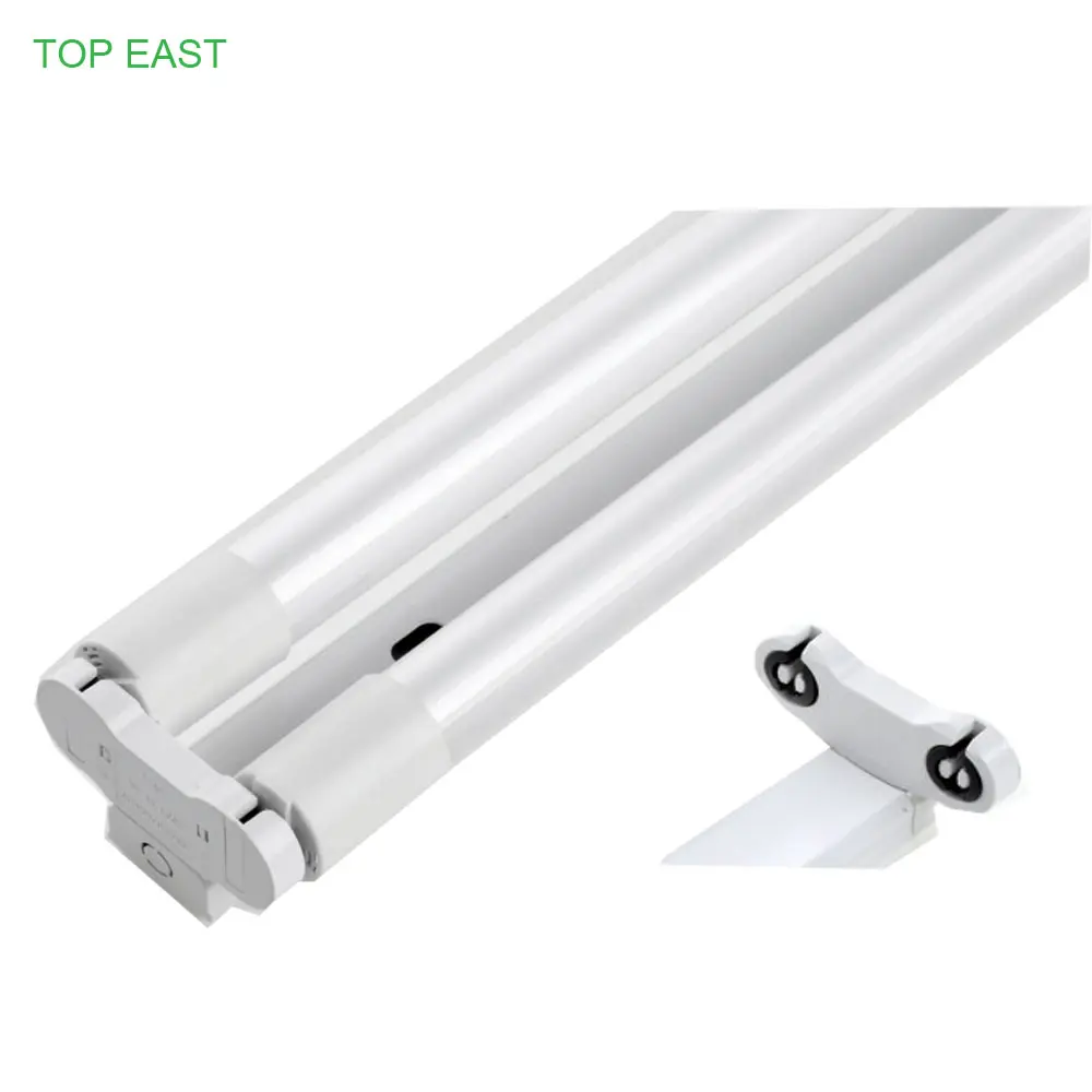 Hig power 2ft/3ft/4ft/5ft double led T8 tube light fixture ,led tube light holder con riflettore