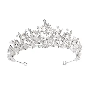 Diademas grandes y barrocas doradas para novias, Tiara Imperial redonda, accesorios para el cabello de boda, diademas nupciales