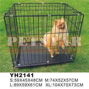 Chenil pliable solide en métal bon marché en acier inoxydable, cage pour chien, grande caisse pour chien - Product Image 2