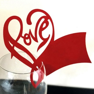 Love Laser Cut Wedding <strong>Table</strong> <strong>Cards</strong> Place <strong>Card</strong> for Wine Glass Paper Party Supplies - Product Image 4