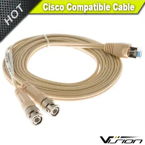 6ft E1 הכפול BNC כדי RJ45 לא מאוזן כבל עבור Cisc0 CAB-E1-RJ45BNC