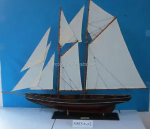 BLUENOSE Model Kapal Kayu, Selesai Apa Pun, Warna Apa Pun, Penjualan Panas Ukuran 60 78 90 98 120 CM