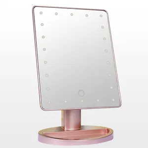 Miroir de maquillage de courtoisie à Led or Rose, Hollywood, voie large, Oem, vente en gros, nouveauté