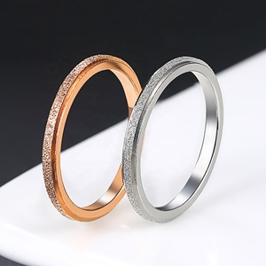 Cheap Wholesale Simple <strong>Fashion</strong> <strong>Jewellery</strong> Thin 18k Gold Plated Stainless Steel Ring for Woman Wed Ring R823 R824 - Product Image 5