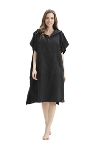 <span class=keywords><strong>Poncho</strong></span> da Surf Asciugamano Indossabile con Cappuccio Taglia Unica Personalizzabile Accappatoio da Spiaggia con Privacy Motivo Floreale o Tinta Unita ad Asciugatura Rapida - Product Image 4