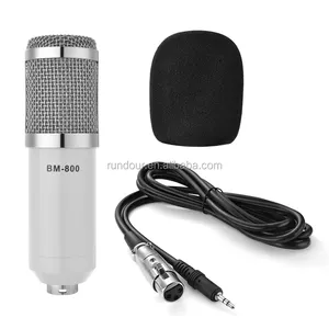 Горячая полный набор металлический конденсаторный микрофон BM-800 профессиональный студийный звук конденсаторный микрофон с амортизационной подвеской + Звуковая карта