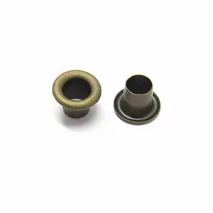 7mm עתיק פליז מתכת חריר 10mm Grommet לחגורה