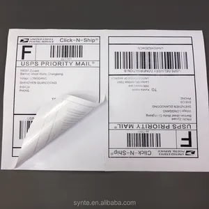 A4 Verzending Labels 2 Half Per Vel Zelfklevende Maat Sticker Papier Voor Laser/Inkjet Printer Adres Label, 50 Sheets/Pack