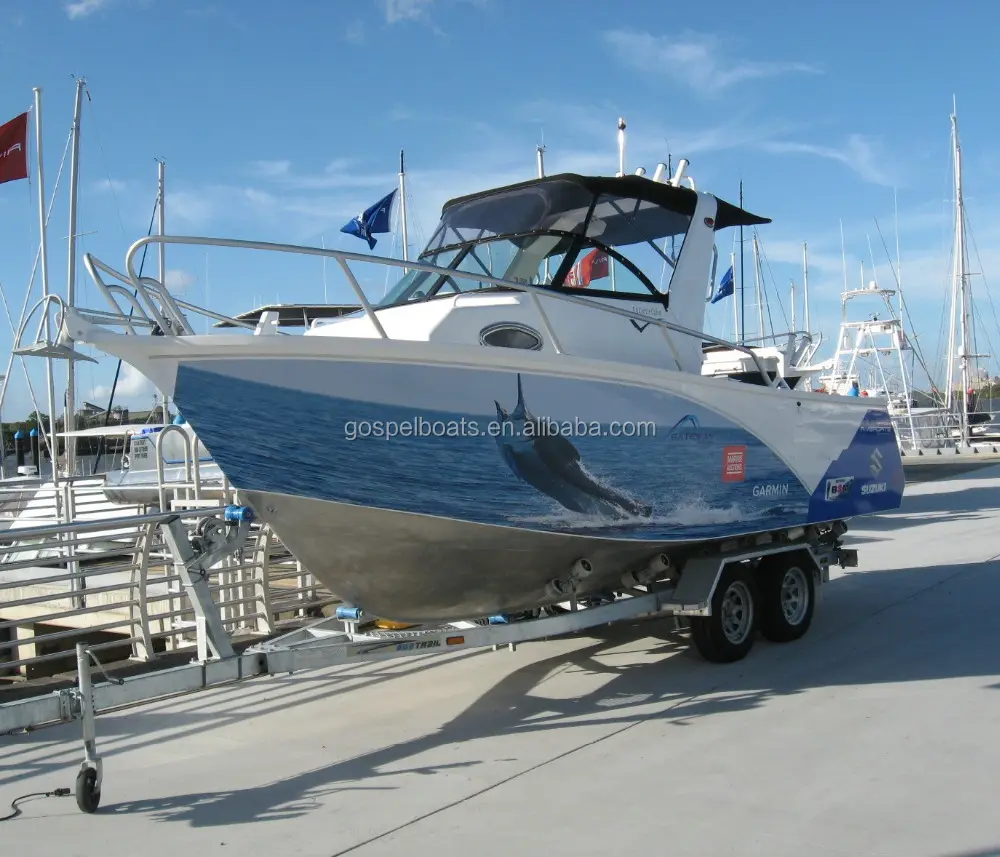 5,8 m aluminium fischerboot zentrum kabine in Australien design
