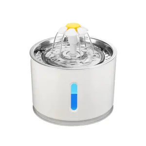 Fontaine d'eau automatique 360 pour chien et chat, fontaine à boire USB en acier inoxydable pour animaux de compagnie, distributeur d'eau pour chat