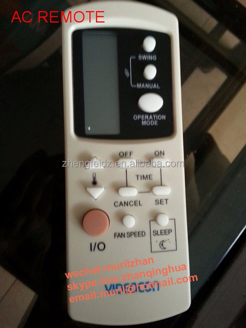2016 Hot Selling Air Conditioner Remote Control for VIDEOCON A/C With 12 Mini Buttons