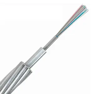 Masse aérien OPGW 12 16 24 32 36 48 Noyau OPGW Puissance Fiber Optique Câble