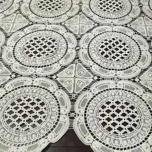 Weaving Micro Fiber Lace Textile Polyester Crochet Lace For Women's Dress Embroidery Lace Fabric