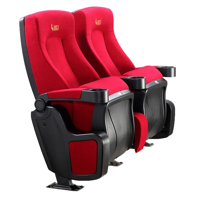 Armrest adjustable 3d cinema chair movie in red featuring theater furniture chair in high quality and factory sales