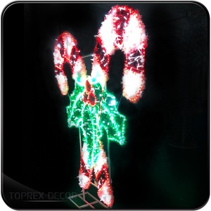 Toprex Decor <strong>Outdoor</strong> LED Lighted Decorations <strong>Candy</strong> <strong>Cane</strong> Christmas <strong>Lights</strong> with IP65 Rating Available in Warm White Green Blue - Product Image 3