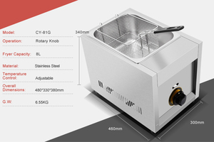 Chuangyu 2017 Productos de Equipo de Restaurante Comercial Filtro de Gas Freidora Con Aceite Reutilización Para las papas Fritas de Pollo - Product Image 1