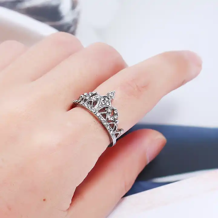 18K Gold Tiara Ring, Delicate Tiara Ring, Gold Crown Ring for Women | eBay